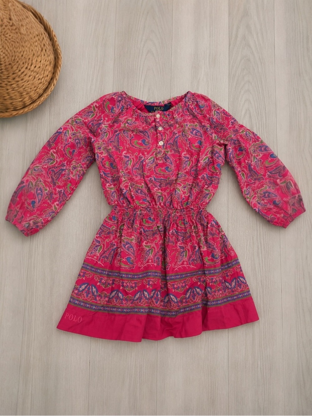 Ralph Lauren Girl's Paisley Cotton Batiste Dress Size 3T